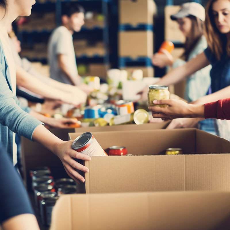 food bank volunteers