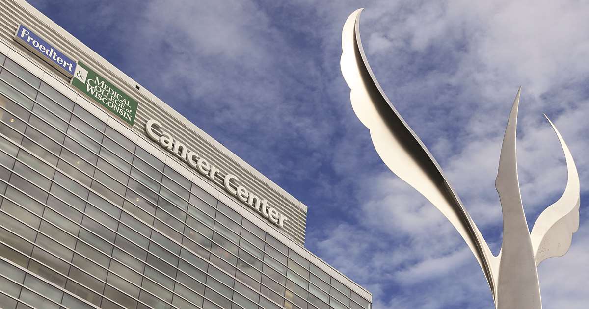 Exterior facade of the MCW Cancer Center