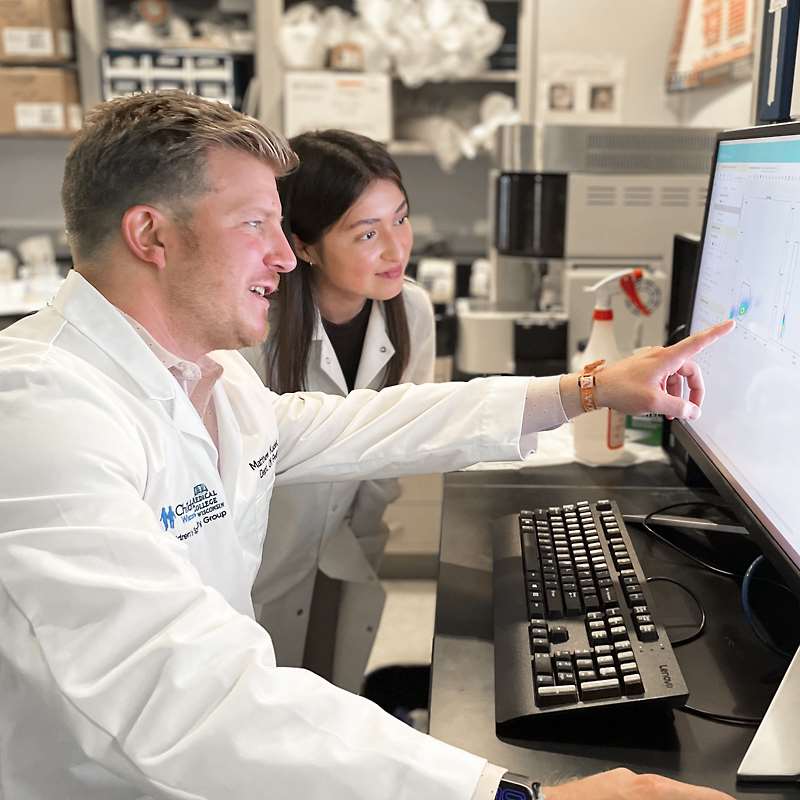 Matthew Kudek in the laboratory
