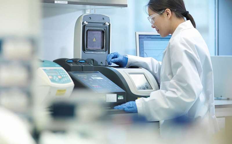cancer researcher in lab