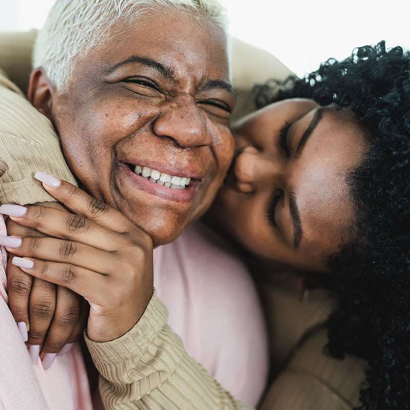 two people hugging