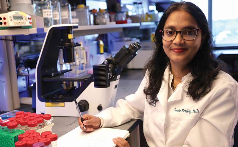 Researcher in lab