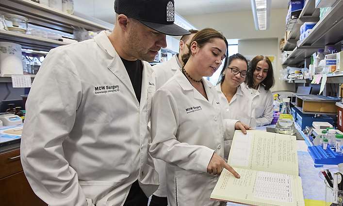 Researchers at Lab Bench