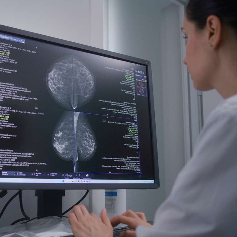 Woman with Mammogram Results