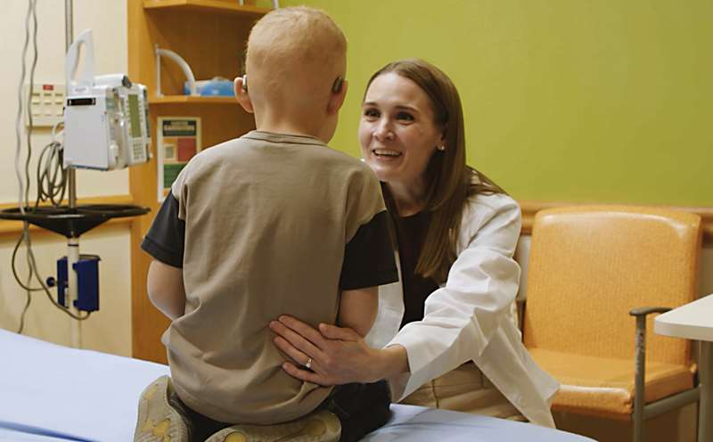 Angela Steineck and Patient