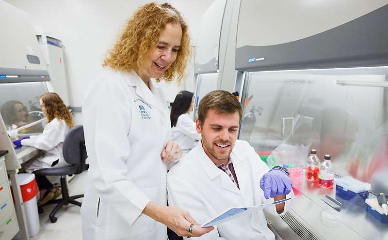 Carol Williams working in her lab