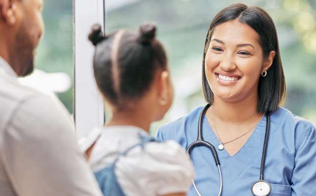 Father and Daughter with Doctor