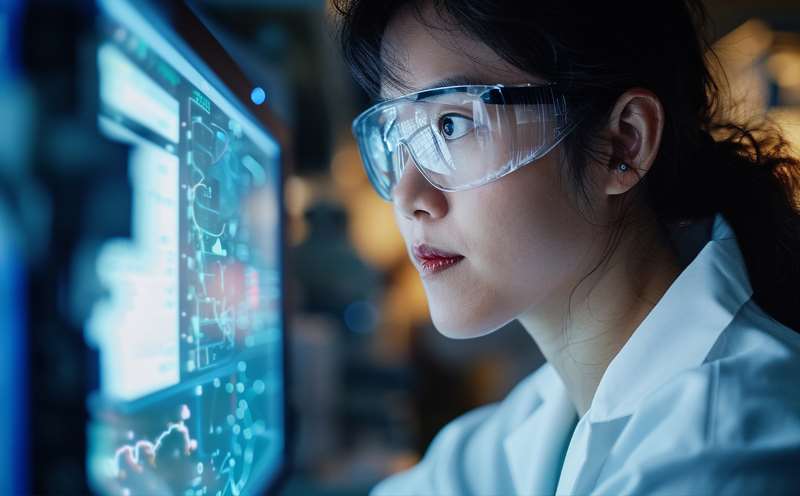 Woman looking at computer monitor