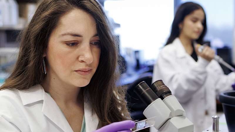 Researchers in laboratory